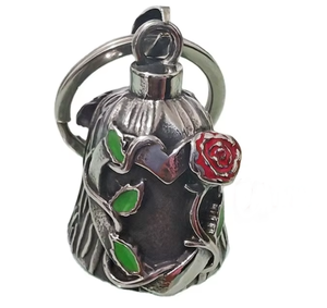 Hot bán New Arrival kẽm retro punk xe máy cưỡi chuông may mắn Keychain - Product Image 6