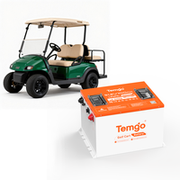 300A Smart BMS TEMGO 48V 100Ah LiFePO4 Baterai Golf Cart Casing Logam dengan Bluetooth APP LCD Charger untuk Distributor