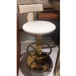 Silla de <span class=keywords><strong>Bar</strong></span> moderna de Color dorado nórdico, taburete de <span class=keywords><strong>Bar</strong></span> alto giratorio de gama alta de diseño de hogar de acero inoxidable - Product Image 2