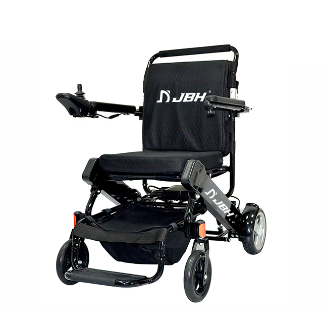 Электрическая инвалидная коляска с кожаными сидениями для пожилых людей