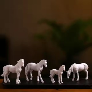 Animali simulati ornamenti di cavalli bianchi, acquario, Micro-paesaggio, decorazioni Waterscape - Product Image 3