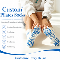 Chaussettes respirantes pour femmes, chaussettes de sport d'intérieur antidérapantes personnalisées, chaussettes de yoga avec logo personnalisé, chaussettes de Pilates