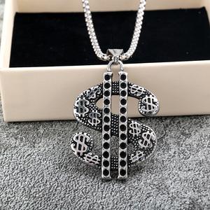 Collar con Colgante de Signo de Dólar de Acero Inoxidable, Diseño Geométrico Unisex, Joyería de Moda - Product Image 3