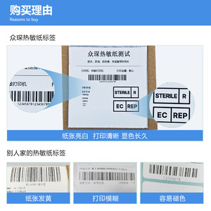 Étiquettes autocollantes en papier thermique 100x100 carrées pour applications d'impression thermique - Product Image 2