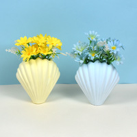 Moule en silicone en forme de coquille pour bougie parfumée, arrangement floral, accessoire photo, ornement diffuseur de parfum, compatible four