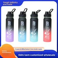 Botol Minum Siswa PC Anti Bocor 1000ml Desain Minimalis Modern, Dilengkapi Cincin Genggam, Portabel, Bisa Langsung Diminum, Cocok untuk Perjalanan Antar Negara
