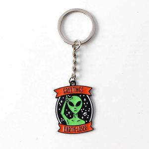 Custom Wholesale Iron Carabiner Keychain Hard Enamel Cartoon Animal Shaped Keyholder with Offset or UV Printing - Product Image 4