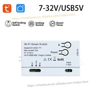 Module d'interrupteur intelligent pour maison connectée Tuya WiFi 1CH 7-32V 10A Relais Télécommande radiofréquence Minuterie intelligente Alexa Google Home