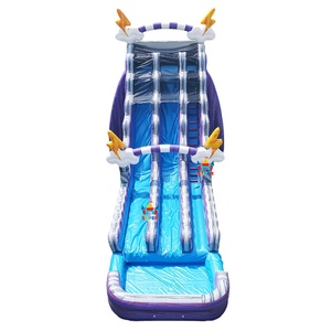 Tobogán Acuático Inflable Comercial <span class=keywords><strong>de</strong></span> 30 Pies <span class=keywords><strong>de</strong></span> Altura con Temática <span class=keywords><strong>de</strong></span> Truenos, Doble Carril, con Piscina para Niños y Adultos, Juegos Acuáticos al Aire Libre y <span class=keywords><strong>Alquiler</strong></span> para Fiestas - Product Image 4