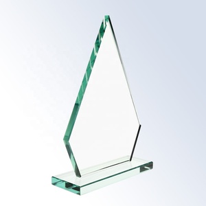 Trophée de récompense en verre transparent de jade en forme de flamme, <span class=keywords><strong>prix</strong></span> scolaire bon marché, vente en gros - Product Image 6