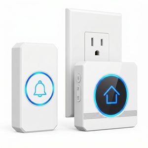 Proveedor Preferido, Timbre Digital Inalámbrico Personalizado a Prueba de Agua con Enchufe EU, US, UK - Product Image 1