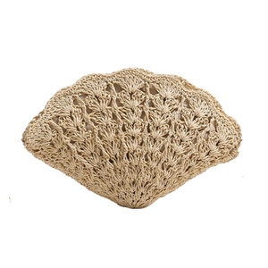 Women <b>Cute</b> Shell Weaving Handbag Hollowed Zippered Crossbody Bag Fashion Clutch <b>Purse</b> for Beach Daily Life Party - Product Image 1