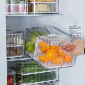 Wholesale New Design Freezer Container Kitchen Food Frozen Fresh Box Refrigerator Reusable Storage with <b>Lid</b> Containers - Product Image 3