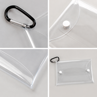 Pochette porte-monnaie personnalisée en PVC transparent avec fermeture éclair, mini sac de rangement et de présentation pour jouets, poupées et boîtes surprises