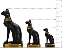 Nil Chariot Égyptien Bastet Figurine À Collectionner Nouveau Chat Déesse Statue Modèle Jouet Résine PVC Matériel Dessin Animé Style Action Figure