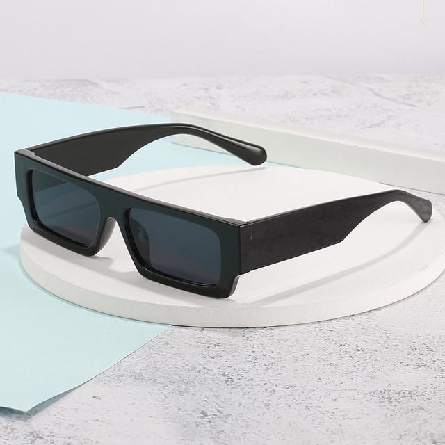 Personalized Women Designer Sunglasses Flat Top Plastic Sunglasses Men 2025 Luxury Vintage Small Square Sunglasses