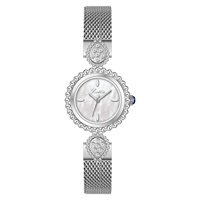 Pabrik Jam Tangan Shigaodi Scottie9609B Dial Kecil Baru Berbahan Mutiara untuk Remaja, Fashion Quartz Pointer, Tali Akrilik, Tahan Air 30M