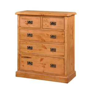 Cómodas Altas QUEENSLAND de Pino de Nueva Zelanda con 5 Cajones, Diseño Moderno, Altura Ajustable, MOQ Bajo, Muebles Sólidos para Dormitorio, Diseño Personalizado - Product Image 3