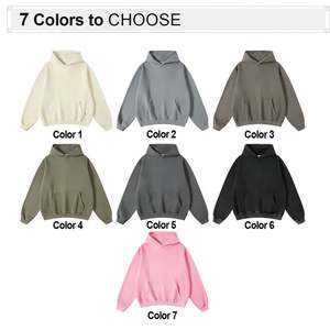 เสื้อมีฮู้ดผ้าคอตตอนขนาดใหญ่ซักได้355กรัมเสื้อแนวสตรีทเฮฟวี่เวทกำหนดได้เอง - Product Image 2