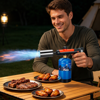 Pistolet lance-flammes puissant / Chalumeau à charbon de bois / Allumeur de cuisine - Gadgets culinaires / Chalumeau au propane pour cuisine et barbecue
