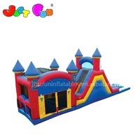Maison gonflable personnalisée commerciale, mur d'escalade coloré gonflable avec toboggan, combo gonflable