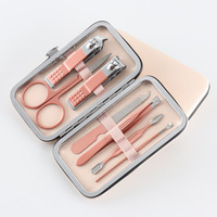 Magnifique ensemble de manucure et pédicure en acier inoxydable rose doré 18 pièces avec coupe-ongles, outils de beauté pour femmes et filles