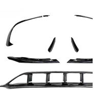 Nouveau pour Mercedes Benz Classe A W176 LCI 2016-2018 Sport Noir Brillant Plastique A45 AMG Séparateur de Pare-chocs Avant