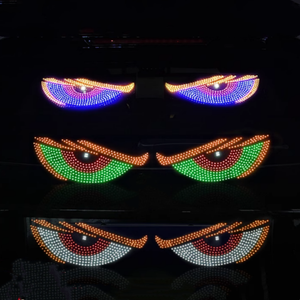 Écran <span class=keywords><strong>LED</strong></span> Devil Eyes, panneau d'affichage, yeux clignotants pour pare-brise de camion, lumière décorative - Product Image 1