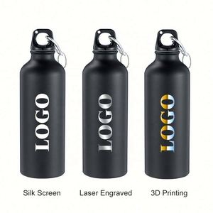 Bouteilles d'eau sportives en aluminium personnalisées avec logo, 400 ml, 500 ml, 600 ml, 750 ml, réutilisables avec bouchons à vis et mousquetons inclus, sans BPA - Product Image 2