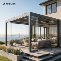 Toit à lames orientables en aluminium pour les détaillants d'extérieur, pergola sur mesure pour terrasse extérieure, résistante aux UV, pour l'ombrage