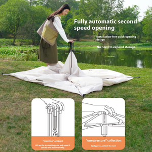 Tenda da <span class=keywords><strong>Campeggio</strong></span> Portatile Automatica Pieghevole Impermeabile in Oxford Rinforzato con Tenda Integrata per Esterni - Product Image 3