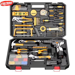 Ensemble d'outils de quincaillerie Steeltreks 182 pièces, perceuse sans fil combinée, clés manuelles, boîte à outils, outil électrique SC H - Product Image 5