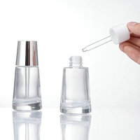 Bouteille compte-gouttes en verre en forme d'éventail, anti-roulement, vide, pour cosmétiques et huiles essentielles d'aromathérapie – Vente en gros