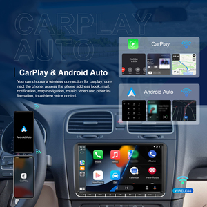 Radio para Auto Podofo Android con Pantalla IPS de 9'' y 2+64GB para VW/Volkswagen/Seat/Passat/Golf/Polo, CarPlay, Android Auto, GPS y Navegación - Product Image 4