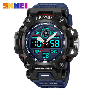 Skmei Men's Dual Display Sports Watch Digital Analog Water Resistant TPU Strap Blue - Product Image 2