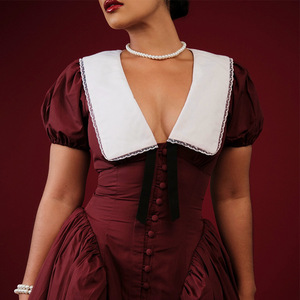 Nuevo Diseño de Vestido Midi Elegante de Verano para Mujer, con Mangas Abullonadas y Botones, Estilo Girdle - Product Image 5