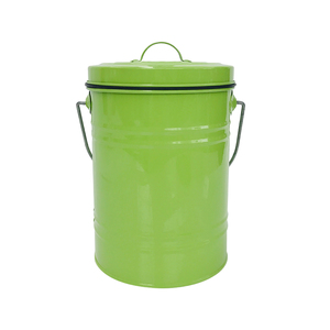 Metal Compost Bin Indoor Countertop Kitchen Recycling Bin Pail Kitchen Food Composters Composting Bin with Carbon Filters