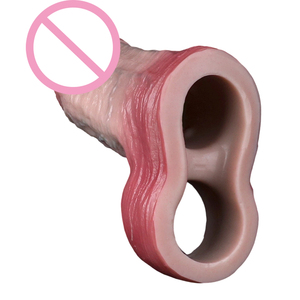 ORALSX Petite <span class=keywords><strong>Taille</strong></span> Pénis Extender 5 Pouces Cock Sleeve Préservatif Réutilisable Gode Creux Silicone Cock Extender pour Hommes Petit Pénis - Product Image 6