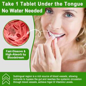 Suplemento complejo B de alta calidad con vitamina C y ácido fólico para hombres y mujeres, mejora la energía, las mejores tabletas de vitamina B - Product Image 5