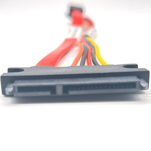 Aichie Tech SATA Data <b>Cable</b> 22P To 4P 7P Right Angle Flat PVC <b>Computer</b> Use - Product Image 2