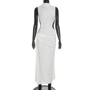 Vestido Maxi Sexy con Aberturas Jiubaju para Mujer, Elegante, para Fiesta, Ajustado, sin Mangas - Product Image 5