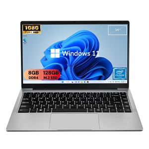 14 Inch Business Laptop N4500 8GB DDR4 128GB SSD Slim Lightweight Design Window 11 for Office Use N4500 Processor Delivers - Product Image 1