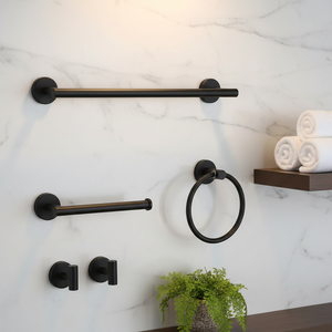 <span class=keywords><strong>Toallero</strong></span> de Acero Inoxidable Ecológico Montado en la Pared con Calefacción y Estante, Juego de Accesorios de Baño Negro con Acabado Cepillado - Product Image 1