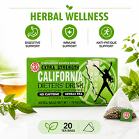 Tisane Végétalienne ODM OEM California Dieters' Visible Support 18 Jours Sans Caféine Extra Forte en Sachets pour Hommes Adultes