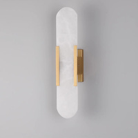 Applique Murale Design Moderne en Albâtre Naturel, Lampe d'Intérieur pour Chambres d'Hôtel, Applique Murale en Albâtre