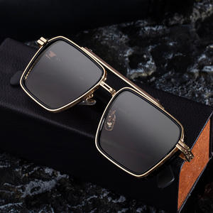 Nuevas gafas de sol con montura cuadrada para hombre, protección UV400, lentes de PC, montura negra, estilo para conducir al aire libre - Product Image 4