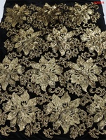 Tissu en velours Terciopelo de Twin Textile, vente en gros d'usine, nouveau magnifique tissu brodé pour robe, tissu en dentelle perlée à sequins personnalisé