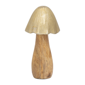 Scultura di funghi in legno e metallo per decorazioni per la casa, bagno, ufficio, soggiorno, arte moderna. - Product Image 2