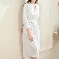 Meilleur peignoir de luxe en coton gaufré pour femmes et hommes avec ceinture Peignoirs d'hôtel pour la maison
