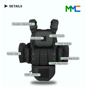 Chaleco Táctico de Poliéster MC VT-6031-8 con Correa para el Pecho para Caza y Entrenamiento al Aire Libre, Hecho en China - Product Image 3